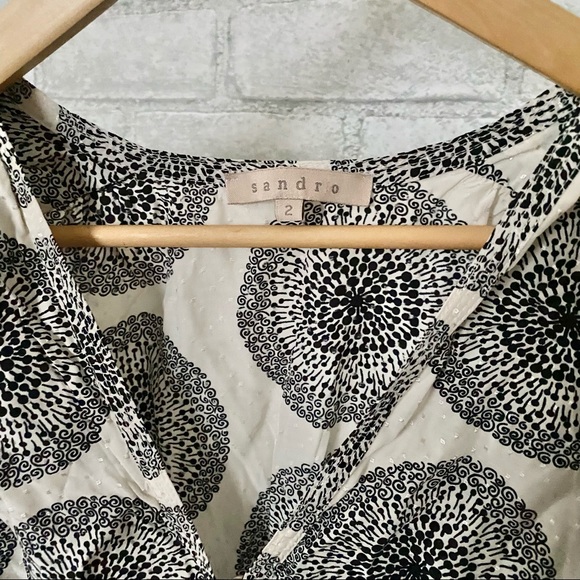 Sandro Paris Dandelion Seed Head Print Dress - Picture 5 of 6